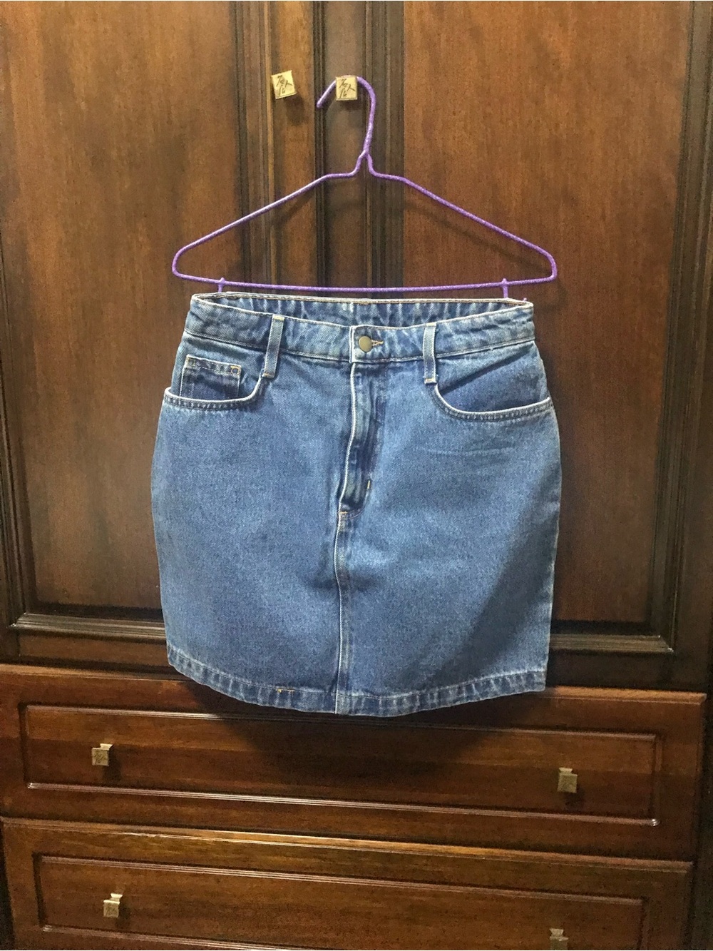 Los Angeles Apparel Blue Denim Mini Skirt
